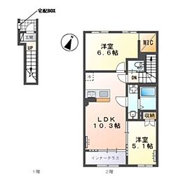 ソラリア 2LDKの間取図画像