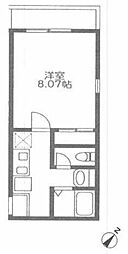 グランヒルズ豊春 1Kの間取図画像