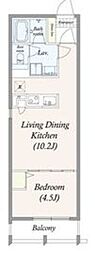 GRAN PASEO三宿 1LDKの間取図画像