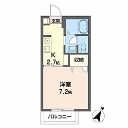 シャーメゾン和C 1Kの間取図画像