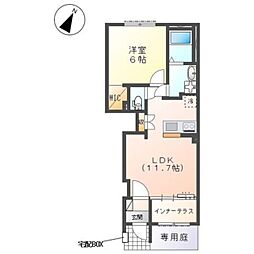 仮)日野市西平山 アパート新築工事 1LDKの間取図画像