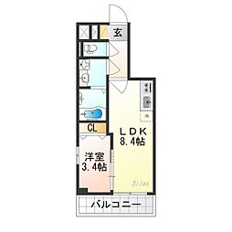 間取図画像 1LDK