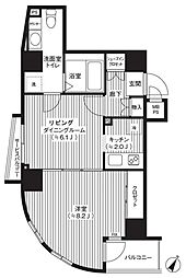 カスタリア初台 1LDKの間取図画像
