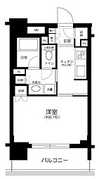 サンクタス浅草レジデンス 1Kの間取図画像