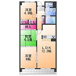 パストラル和泉 3LDKの間取図画像