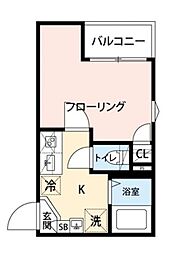 グランクオール江古田 1Kの間取図画像