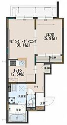 ラシーネ大泉町 3階1LDKの間取り