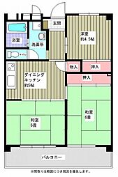 カレンシーハイツ西村 3DKの間取図画像