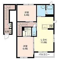 アルカンシエルＡ 00201 ｜ 茨城県古河市下辺見2835（賃貸アパート2LDK・2階・62.60㎡） その2