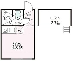 メゾンパル鶴見市場 ワンルームの間取図画像