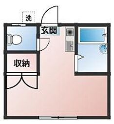 コーポサカキ ワンルームの間取図画像