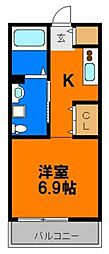 アパート 1Kの間取図画像