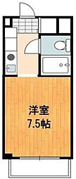 テディマンション 1Kの間取図画像