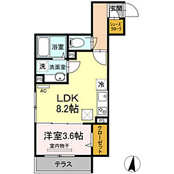 ルミエール 1LDKの間取図画像