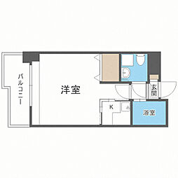 エステート・モア警固 1Kの間取図画像