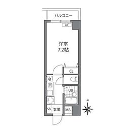 府中プレイス 1Kの間取図画像
