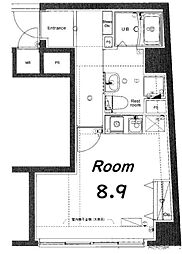 ARTESSIMOFE'LIEF ワンルームの間取図画像