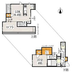 ＣＢ南熊本ヴィータ 2階1LDKの間取り