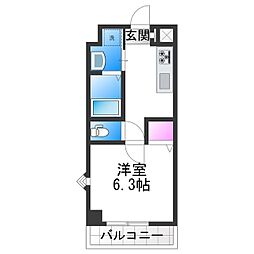 千葉・住吉 1Kの間取図画像