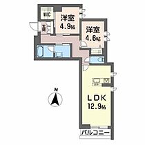 ラ　プリエ 101 ｜ 福島県いわき市平祢宜町3-3（賃貸マンション2LDK・1階・57.97㎡） その2