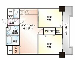 アールメゾン 2LDKの間取図画像