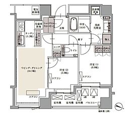 ブランズ四番町 4階2LDKの間取り