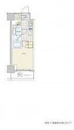 リビオメゾン戸越銀座 10階1Kの間取り