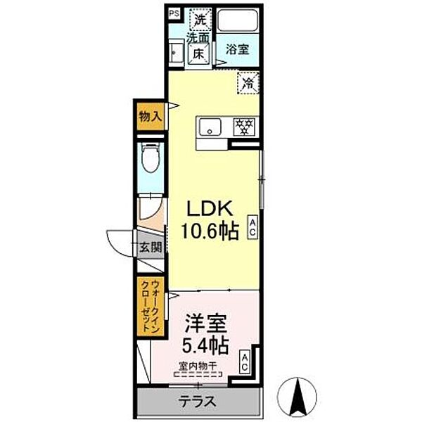 Dフラット乞田 103｜東京都多摩市乞田(賃貸アパート1LDK・1階・37.92㎡)の写真 その2