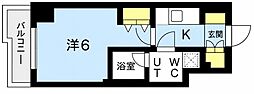 スパシエソリデ武蔵小杉 1Kの間取図画像