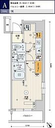 スカイコートパレス新大塚 1Kの間取図画像