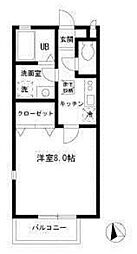メゾンデルフィ 1Kの間取図画像