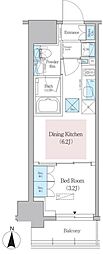 アーバネックス蔵前レジデンス 1DKの間取図画像