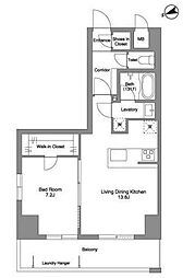 プリマステラ 12階1LDKの間取り