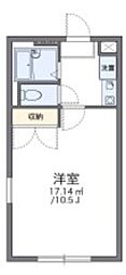 レオパレスグレース3 1Kの間取図画像