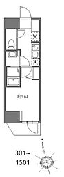千葉市稲毛区稲毛東4丁目マンション 1Kの間取図画像