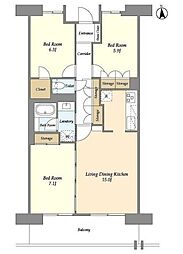 UURコート志木 11階3LDKの間取り