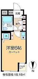 アーバンヒルズマンション高砂 ワンルームの間取図画像