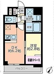 ドゥーエ浅草橋II 3階1DKの間取り