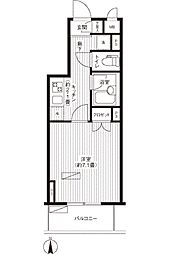 エフシティ亀戸 1Kの間取図画像
