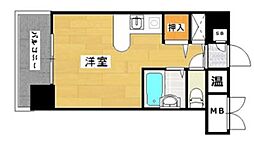 モントーレ天神 ワンルームの間取図画像