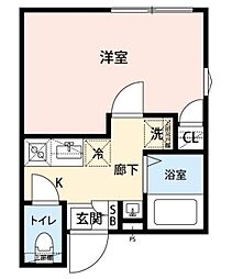 グランクオール鷺ノ宮 1Kの間取図画像