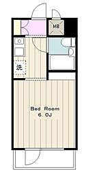 ダイアパレス相模原 1Kの間取図画像