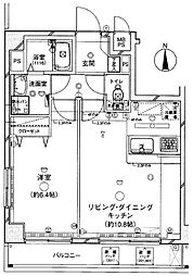 WELT中野上鷺宮 1LDKの間取図画像