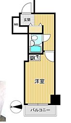 パレ・ドール池袋北 3階1Kの間取り