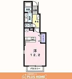 リノコート1 ワンルームの間取図画像