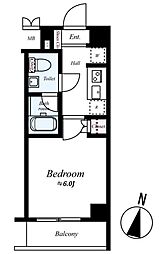 シン・シティ板橋本町 1Kの間取図画像
