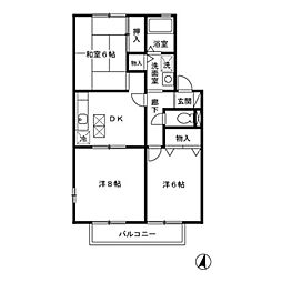 多摩都市モノレール 万願寺駅 徒歩9分の賃貸アパート 1階3DKの間取り