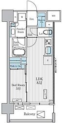 テラ蚕糸の森 402 4階1LDKの間取り