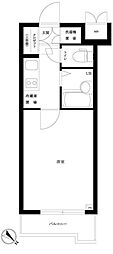 ルーブル恵比寿サウスガーデン 1Kの間取図画像