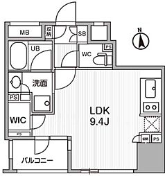 SEASONFLATS新御徒町 ワンルームの間取図画像